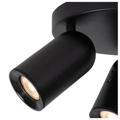 Lucide Plafondspot Punch Zwart - 3 x GU10 - Ø 21 xm