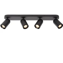 Lucide Plafondspot Punch Zwart - 2 x GU10 - 63 cm breed