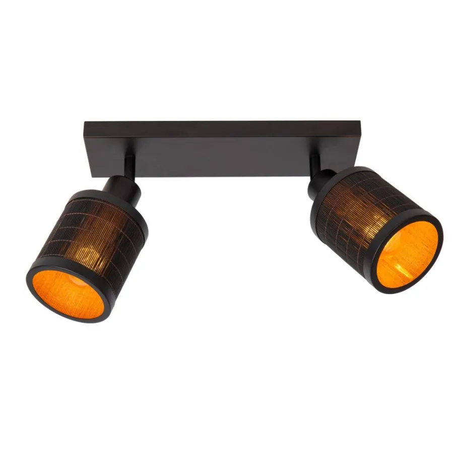 Lucide Plafondspot Tagalog Zwart - 2 x E27 - 32x10 cm