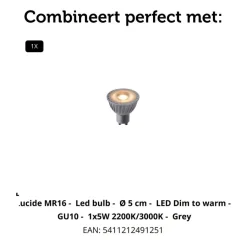 Lucide Plafondspot Tube Goud - GU10 - 10x10 cm