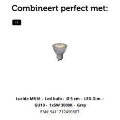 Lucide Plafondspot Tube Goud - GU10 - Ø 10 cm