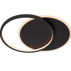 Lucide Plafonniere Axelle Zwart - LED - 39x30 cm