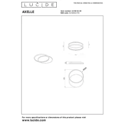 Lucide Plafonniere Axelle Zwart - LED - 39x30 cm