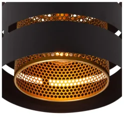 Lucide Plafonniere Rosas Zwart - E27 - Ø 26 cm