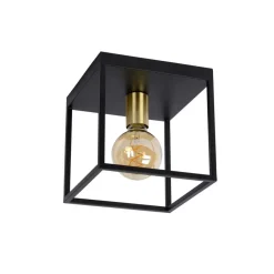 Lucide Plafonniere Ruben Zwart - E27 - 22 cm breed