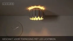 Lucide Plafonniere Spencer Grijs - E27 - Ø 30 cm