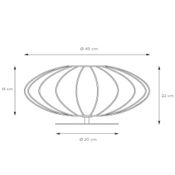 Lucide Tafellamp Corina Zwart - E27 - Ø 40 cm