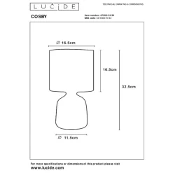 Lucide Tafellamp Cosby Grijs - E14 - 33 cm hoog