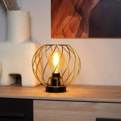 Lucide Tafellamp Danza Goud - E27 - 23 cm hoog