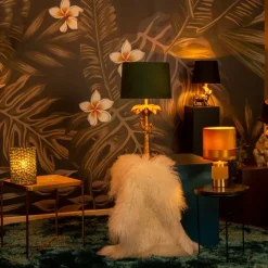 Lucide Tafellamp Extravaganza Coconut Goud - E27 - 58 cm hoog