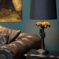 Lucide Tafellamp Extravaganza Coconut Zwart - E27 - 58 cm hoog