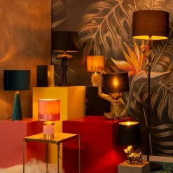 Lucide Tafellamp Extravaganza Coconut Zwart - E27 - 58 cm hoog