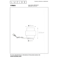 Lucide Tafellamp Firmin Goud - E27 - 24 cm hoog