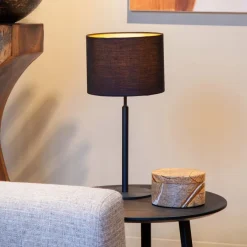 Lucide Tafellamp Maya Zwart - E27 - 51 cm hoog