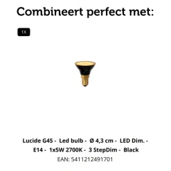 Lucide Tafellamp Momoro Wit - 30 cm hoog