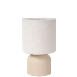 Lucide Tafellamp Woolly Beige - E14 - 28 cm hoog