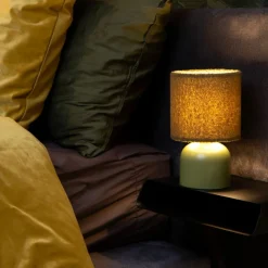 Lucide Tafellamp Woolly Groen - E14 - 28 cm hoog