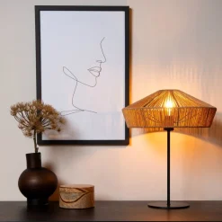 Lucide Tafellamp Yunkai Naturel - E27 - 50 cm hoog