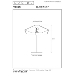 Lucide Tafellamp Yunkai Naturel - E27 - 50 cm hoog