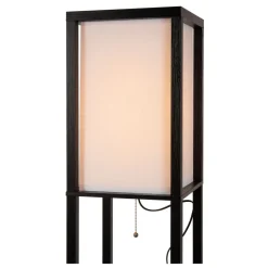 Lucide Vloerlamp Menno Zwart - E27 - 163 cm hoog