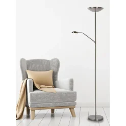 Lucide Vloerlamp Zenith Zilver - LED - 180 cm hoog