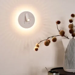 Lucide Wandlamp Bentjer Wit - LED - Ø 14 cm