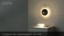 Lucide Wandlamp Bentjer Zwart - LED - Ø 14 cm