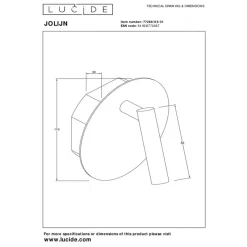 Lucide Wandlamp Jolijn Wit - LED - Ø 11 cm