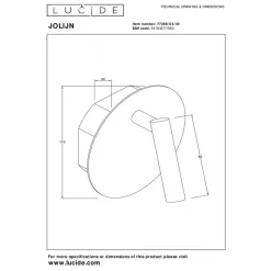 Lucide Wandlamp Jolijn Zwart - LED - Ø 11 cm