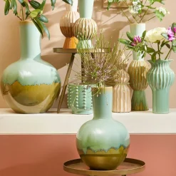 Mica Decorations Vaas Holm Groen - 52 cm hoog