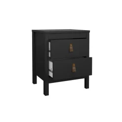 Nachtkastje Dallas Zwart - 44x55x39 cm