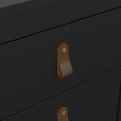 Nachtkastje Dallas Zwart - 44x71x39 cm