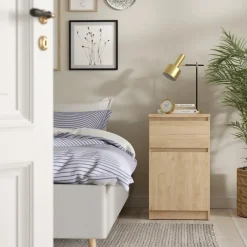 Nachtkastje Luna Eiken - 41x71x40 cm