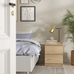 Nachtkastje Luna Eiken - 41x50x50 cm