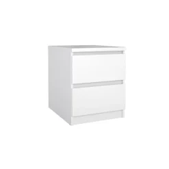 Nachtkastje Luna Hoogglans Wit - 41x50x50 cm