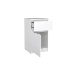 Nachtkastje Luna Hoogglans Wit - 41x71x40 cm