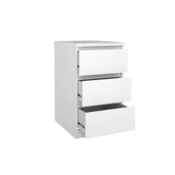 Nachtkastje Luna Hoogglans Wit - 41x71x50 cm