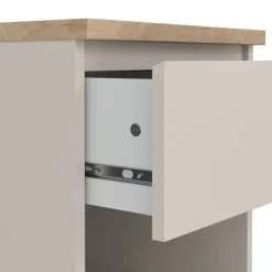 Nachtkastje Luna Taupe / Eiken - 41x50x40 cm