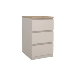 Nachtkastje Luna Taupe / Eiken - 41x71x50 cm