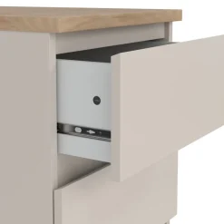 Nachtkastje Luna Taupe / Eiken - 41x71x50 cm