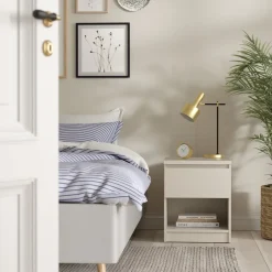 Nachtkastje Luna Taupe - 41x50x40 cm