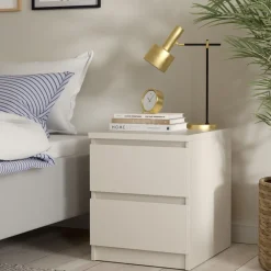 Nachtkastje Luna Taupe - 41x50x50 cm