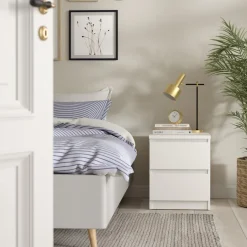 Nachtkastje Luna Wit - 41x50x50 cm