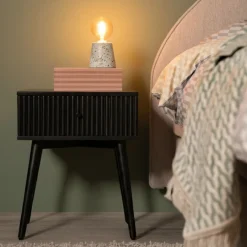 Nachtkastje Sem Zwart - 45x55x35 cm