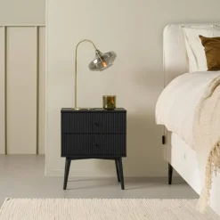 Nachtkastje Sem Zwart - 45x55x35 cm
