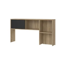 Opzetkast Boston Eiken / Zwart - 123x65x24 cm