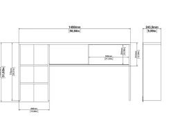Opzetkast Boston Hoogglans Wit - 149x79x25 cm