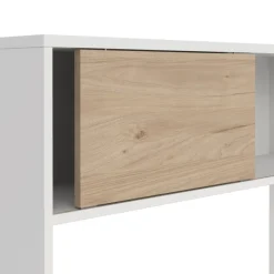 Opzetkast Boston Wit / Eiken - 123x65x24 cm