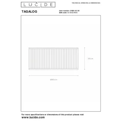 Lucide Plafonniere Tagalog Zwart