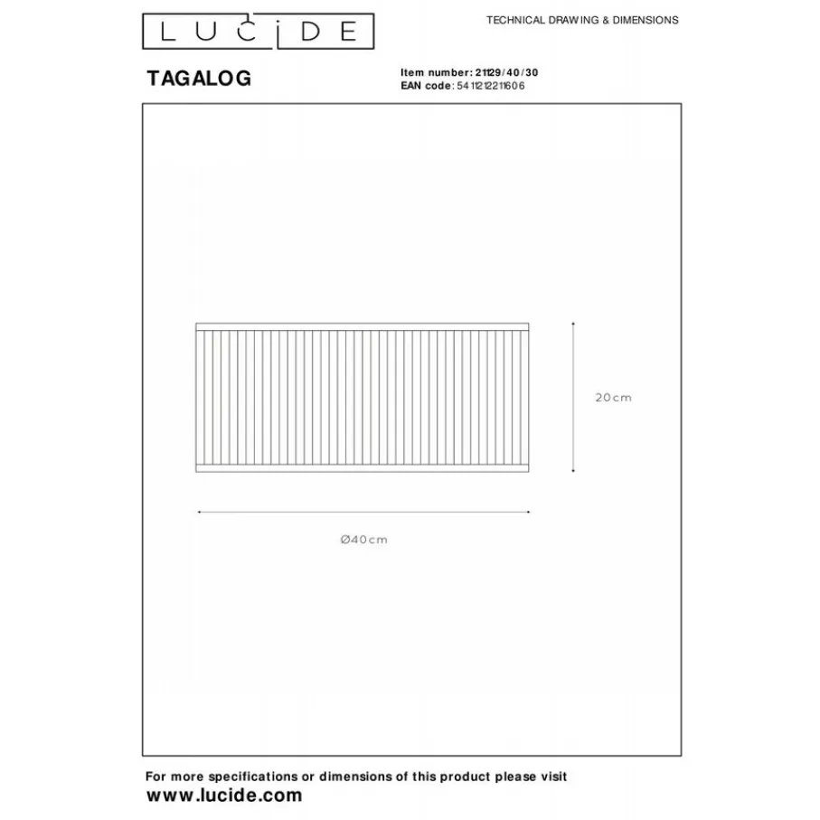 Lucide Plafonniere Tagalog Zwart